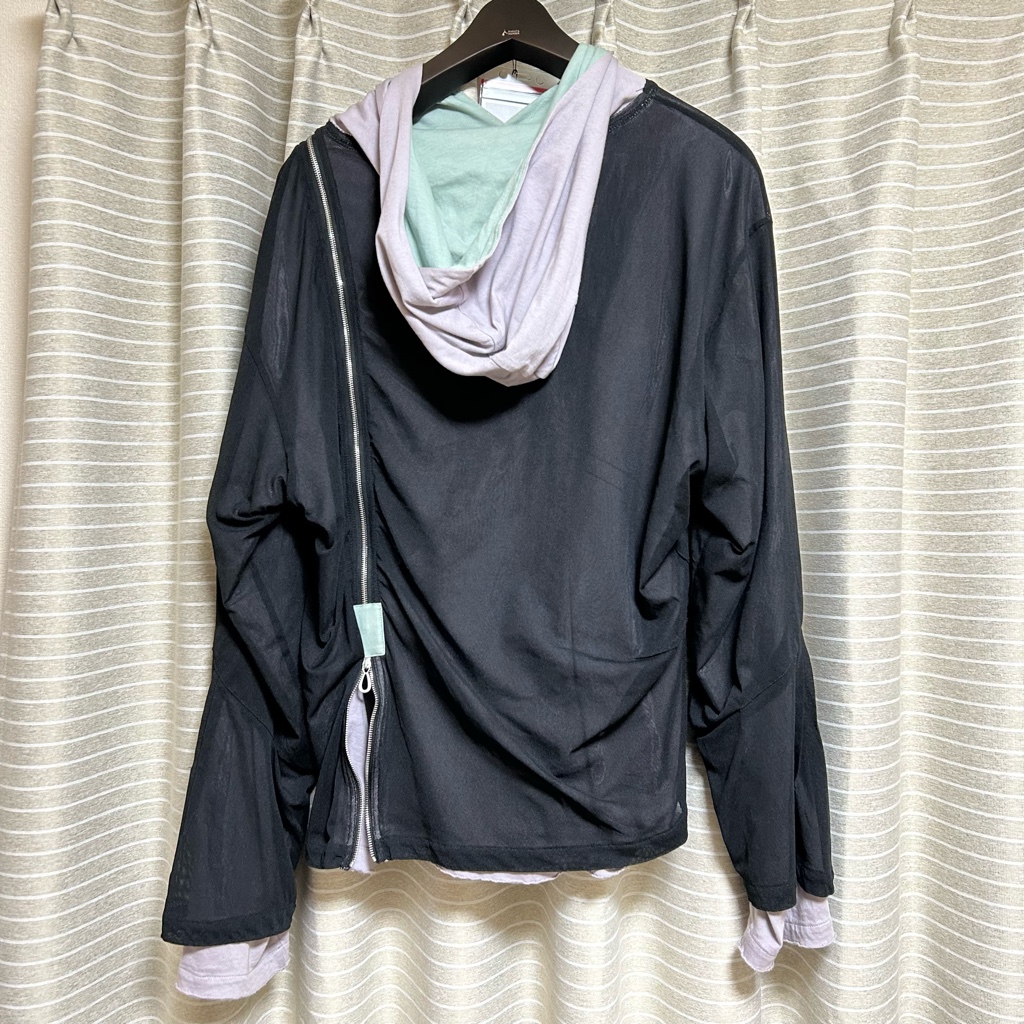 KIKO KOSTADINOV Men's Knox Mesh Hoodie Icy Black 44 - ARCHIVESTOCK