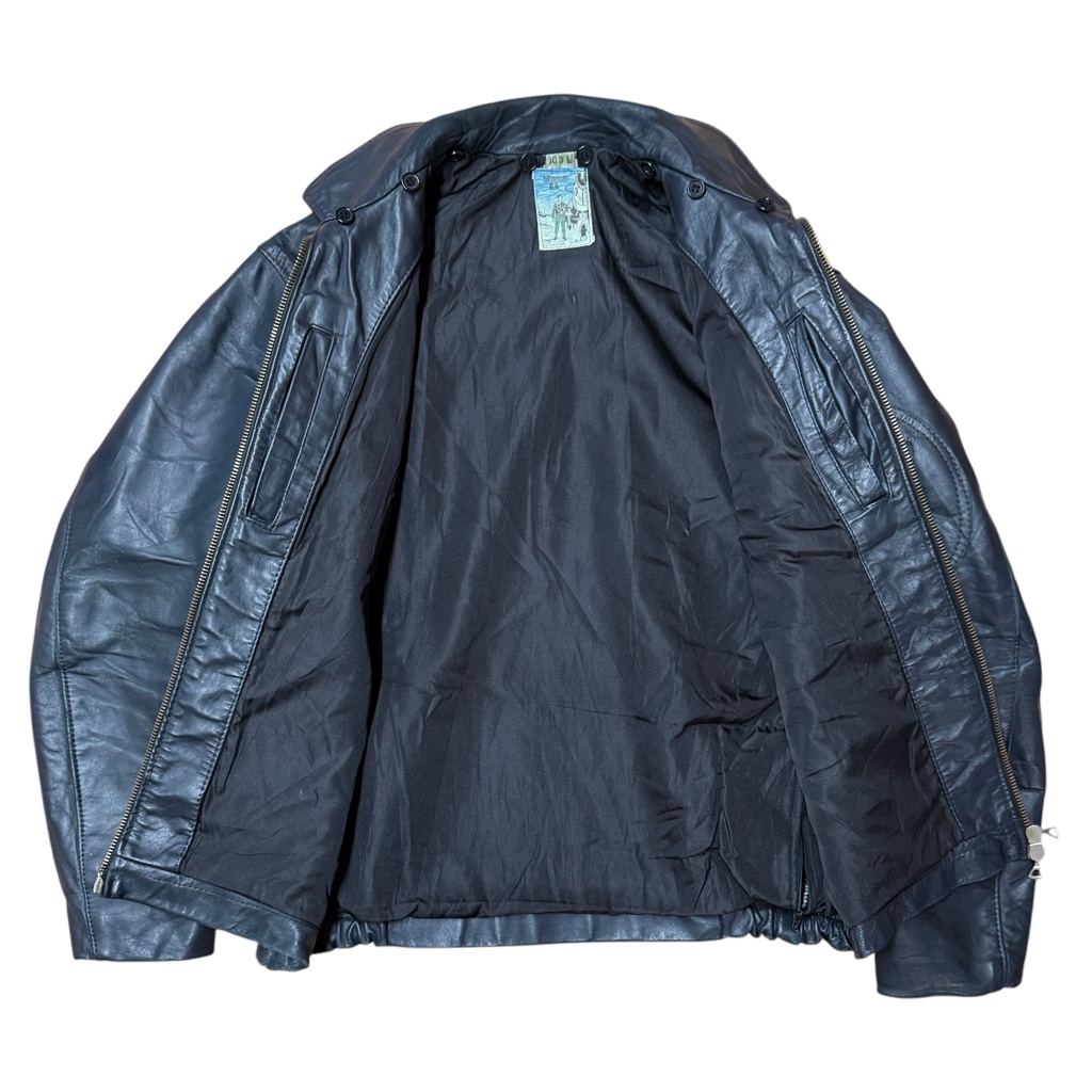 フランス軍 パイロット レザー フライトジャケット ネイビー フランス軍 パイロット レザー フライトジャケット L相当