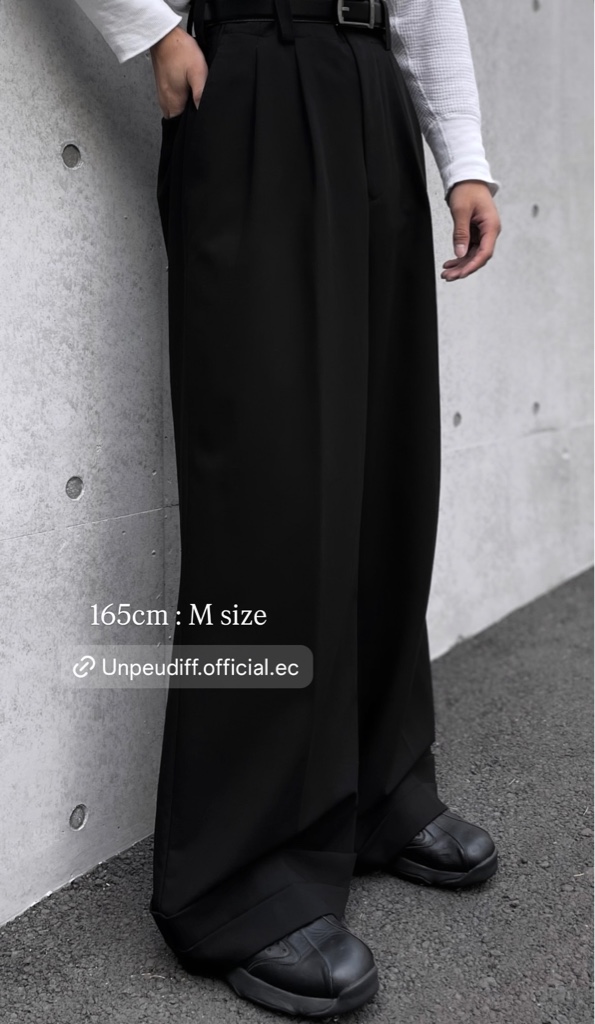 un peu différent tuck wide baggy slacks - ARCHIVESTOCK