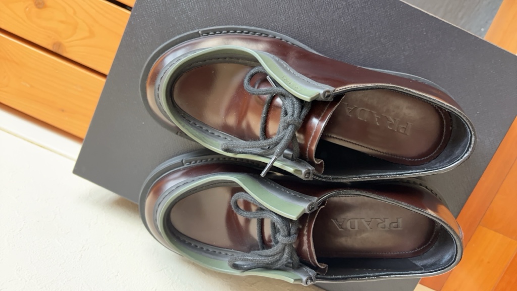 PRADA ダイアパソン レザーシューズ ダービーシューズ プラダ 23AW 