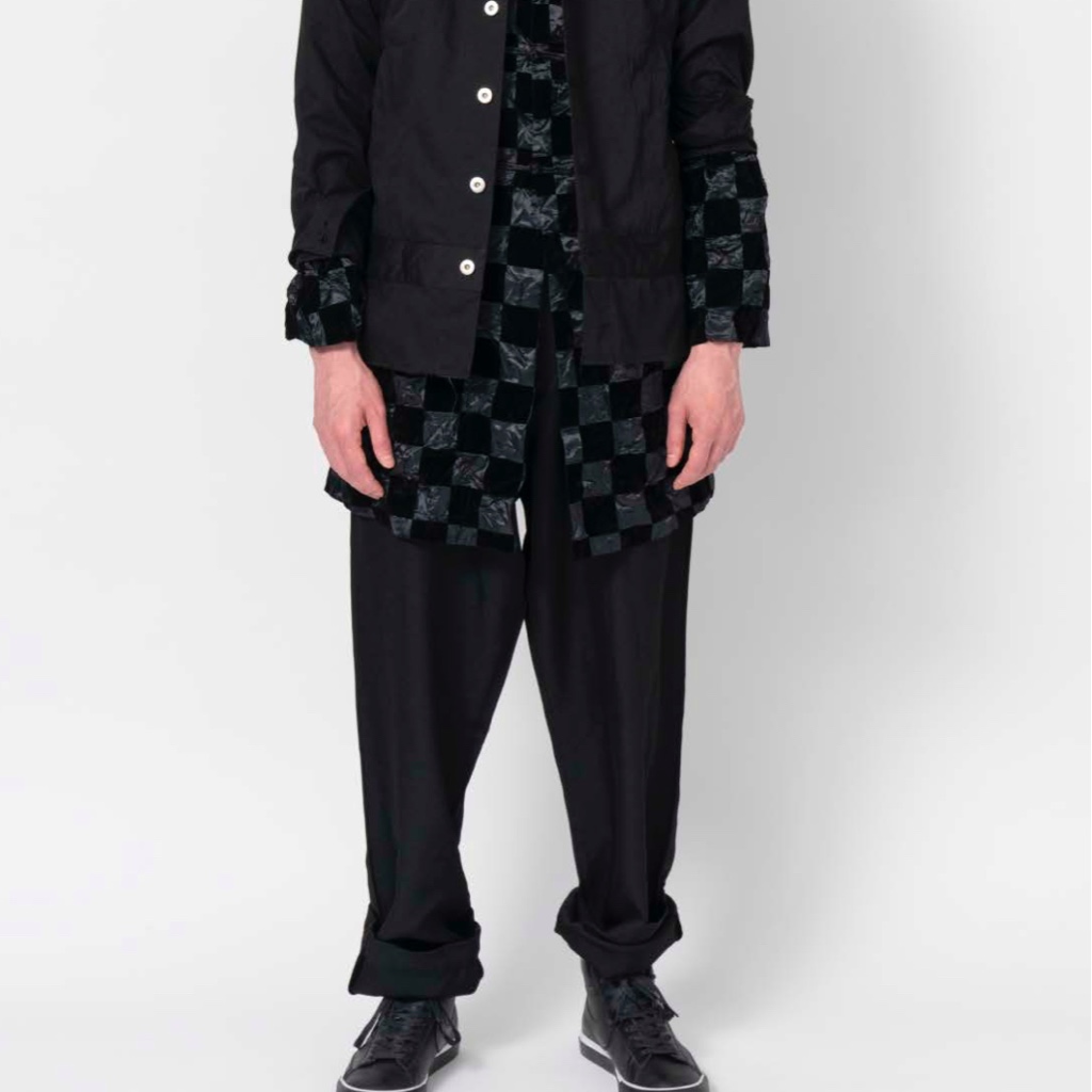 AD2023 ブラックコムデギャルソン BLACK エステル オーバー ポリ縮 black comme des garcons 23AW エステルオーバーパンツ ポリ縮