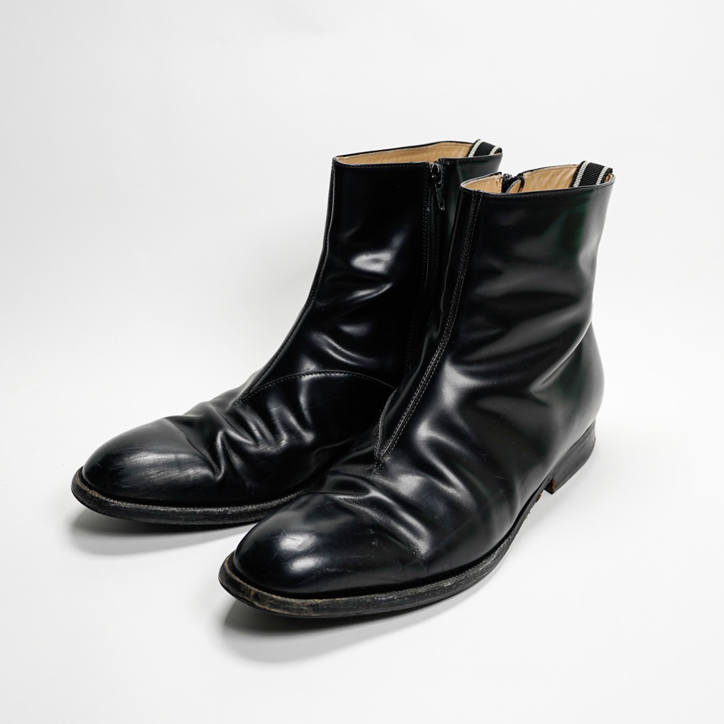 HELMUT LANG SIDE ZIP BOOTS BLACK 9 - ARCHIVESTOCK