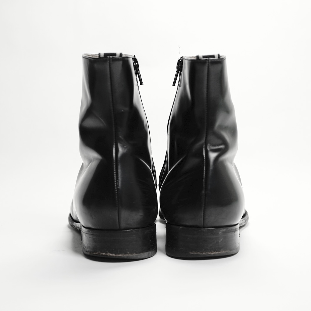 HELMUT LANG SIDE ZIP BOOTS BLACK 9 - ARCHIVESTOCK