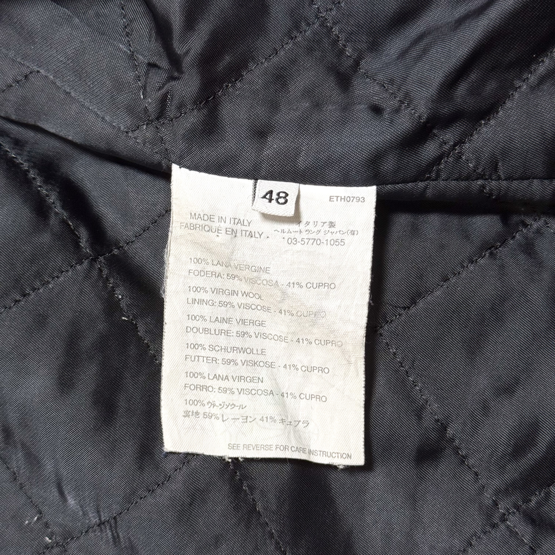 HELUT LANG PEA COAT 48 BLACK - ARCHIVESTOCK