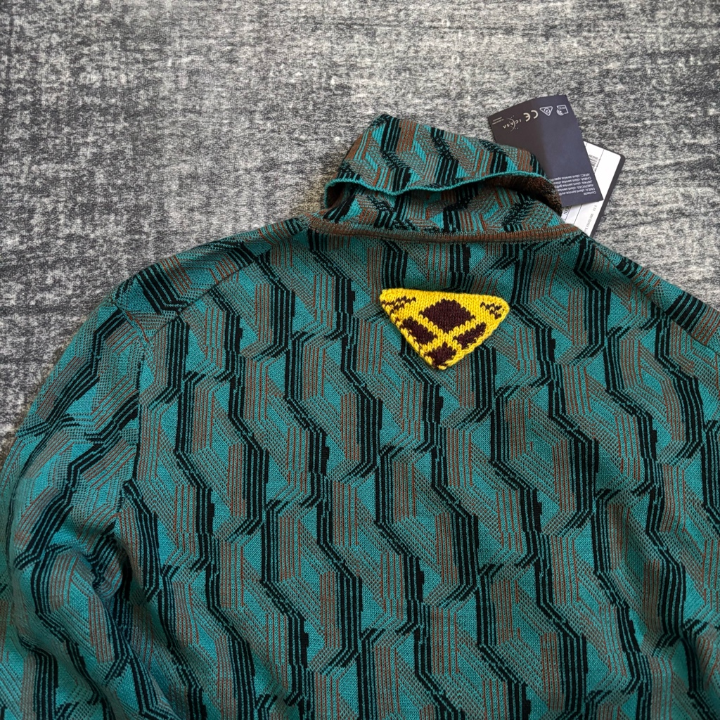 PRADA 21aw ジオメトリック タートルネックニット サイズ50 PRADA 21AW ジオメトリック タートルネックニット サイズ50
