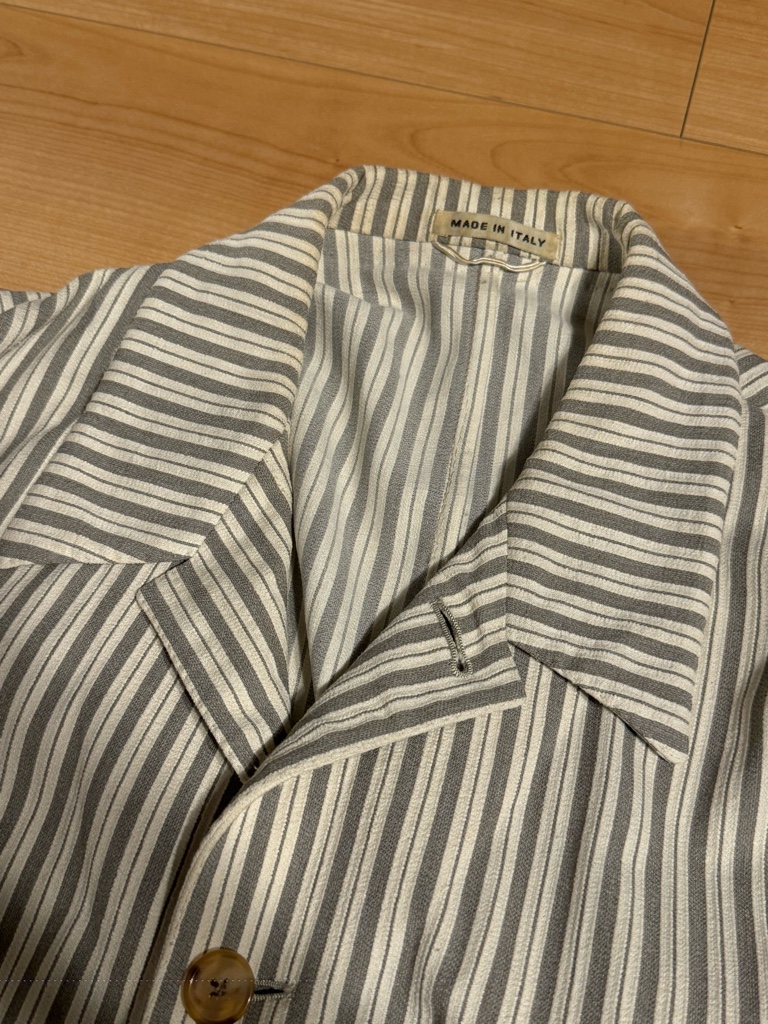 Hermes 90's リネン テーラードジャケット ヴィンテージ カバーオール