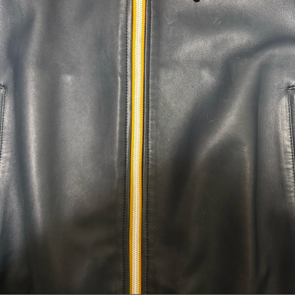 90s MIU MIU leather nylon blouson