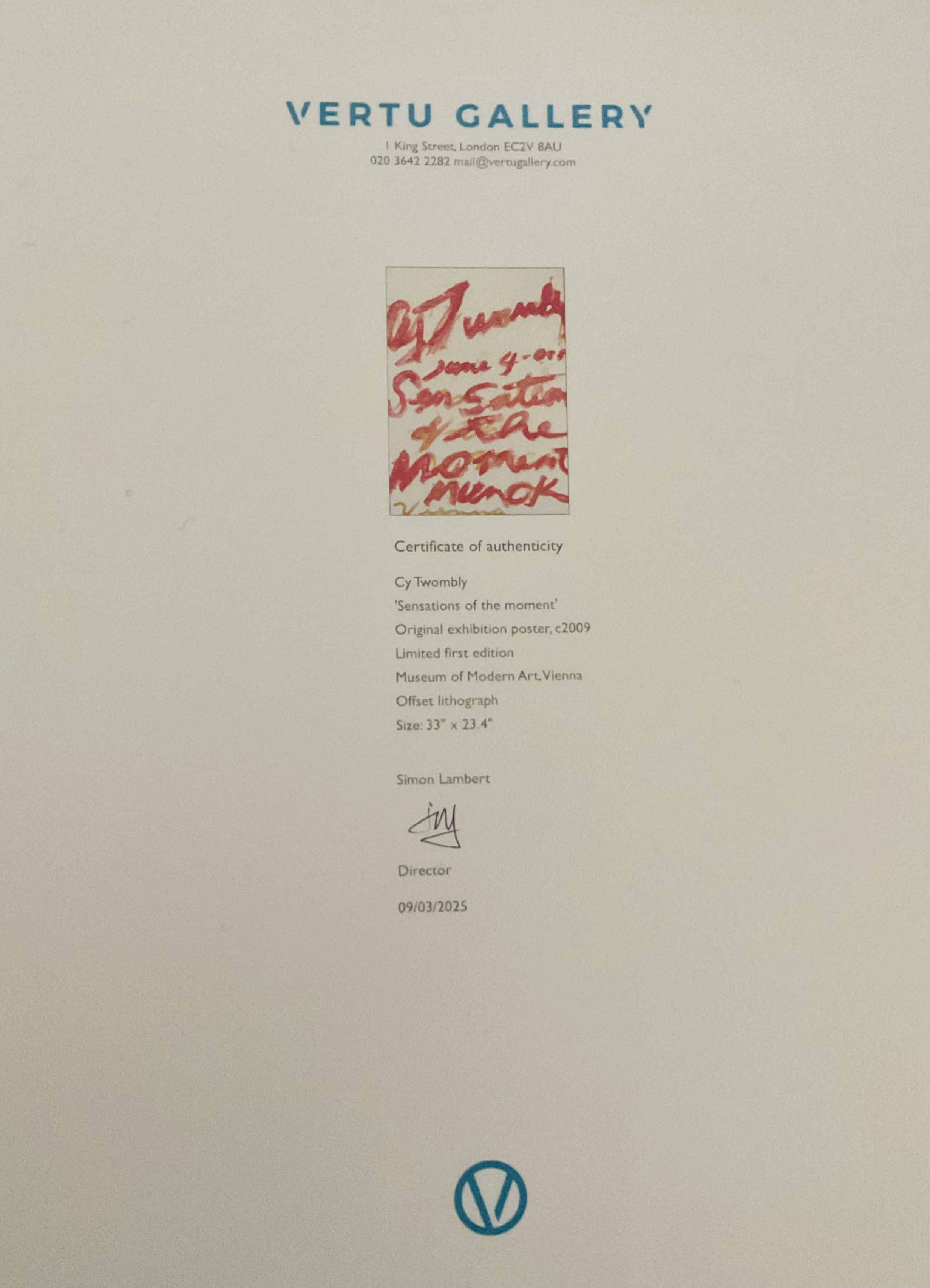 CY TWOMBLYサイトゥオンブリー 展覧会ポスター - ARCHIVESTOCK