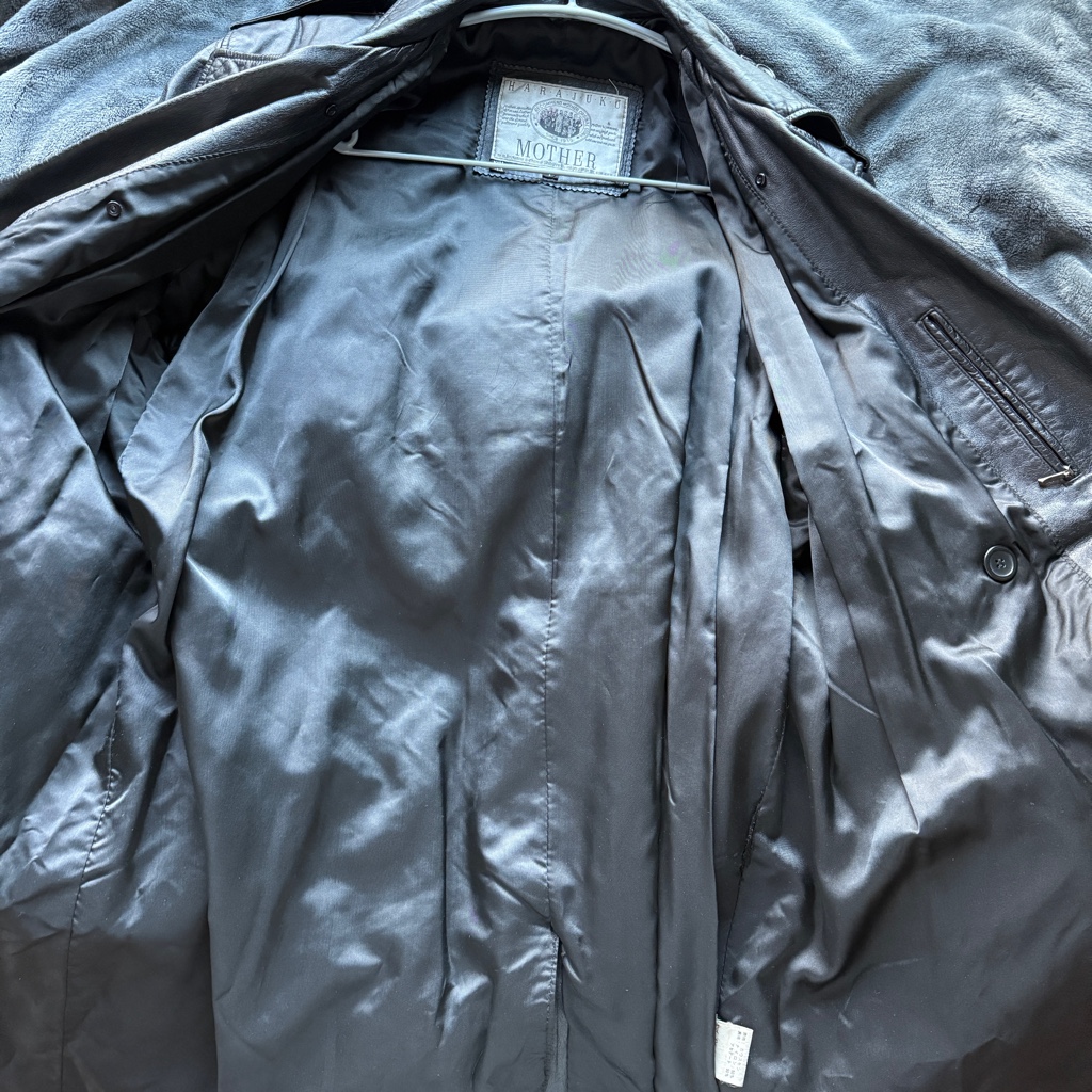 f*0様 HARAJUKU MOTHER LEATHER TRENCH COAT HARAJUKU MOTHER LEATHER TRENCH COAT - ARCHIVESTOCK