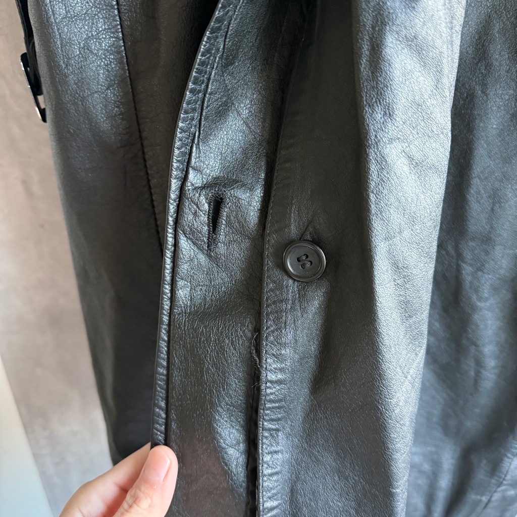 HARAJUKU MOTHER LEATHER TRENCH COAT - ARCHIVESTOCK