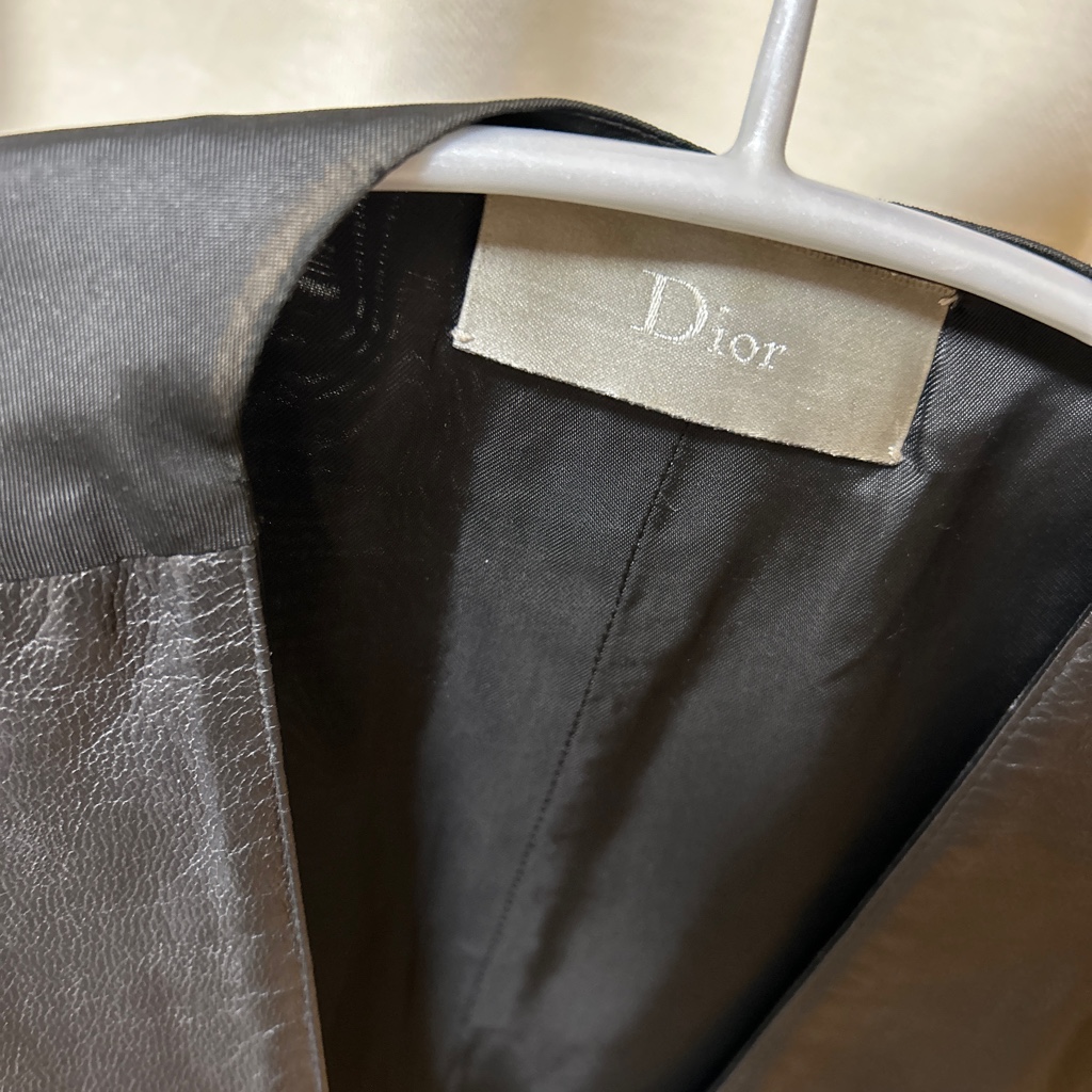 dior homme ディオールオム　エディ期　レザーベスト　44 アーカイブ dior homme ディオールオム エディ期 レザーベスト ジレ44 アーカイブ