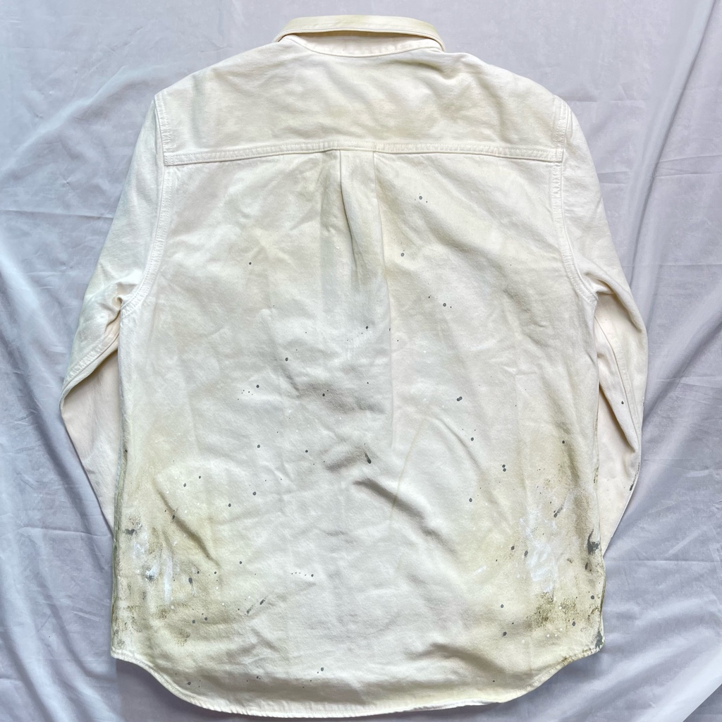 helmut lang 24aw ペンキ 加工 ロゴ デニム ジャケット