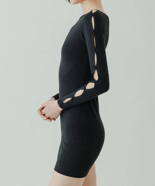 open sleeve cotton mini dress - ARCHIVESTOCK