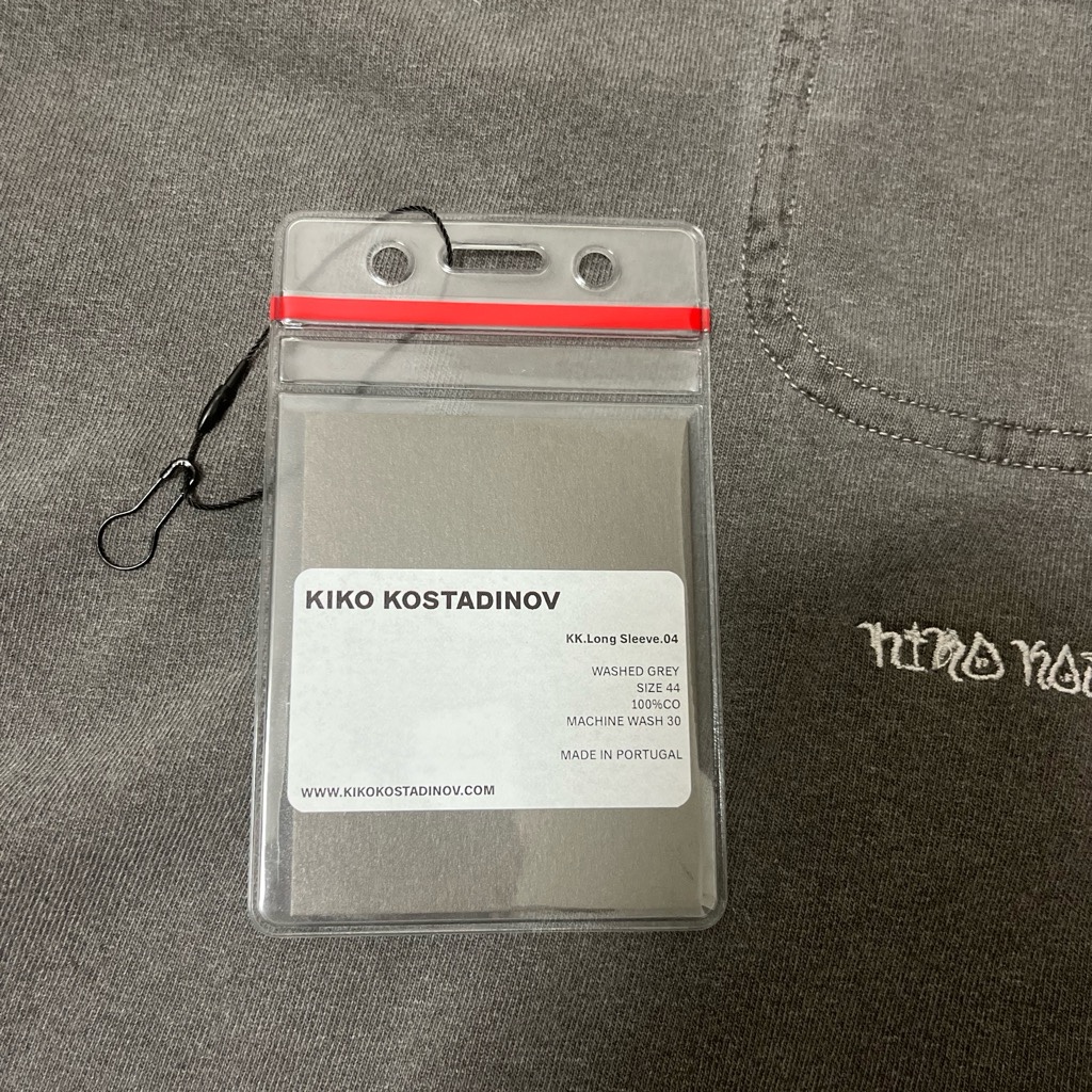 kiko kostadinov DUENEZ APPLIQUE TOP - WASHED GREY - ARCHIVESTOCK