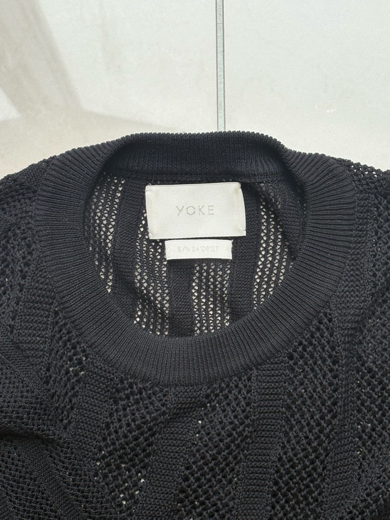 YOKE 24SS MESH STRIPE CREWNECK SWEATER - ARCHIVESTOCK