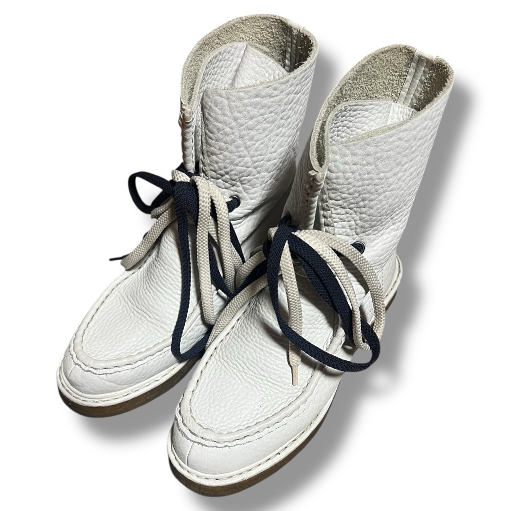 靴 Cabane De Zucca boots archive Cabane De Zucca White double lace boots 超希少 - ARCHIVESTOCK