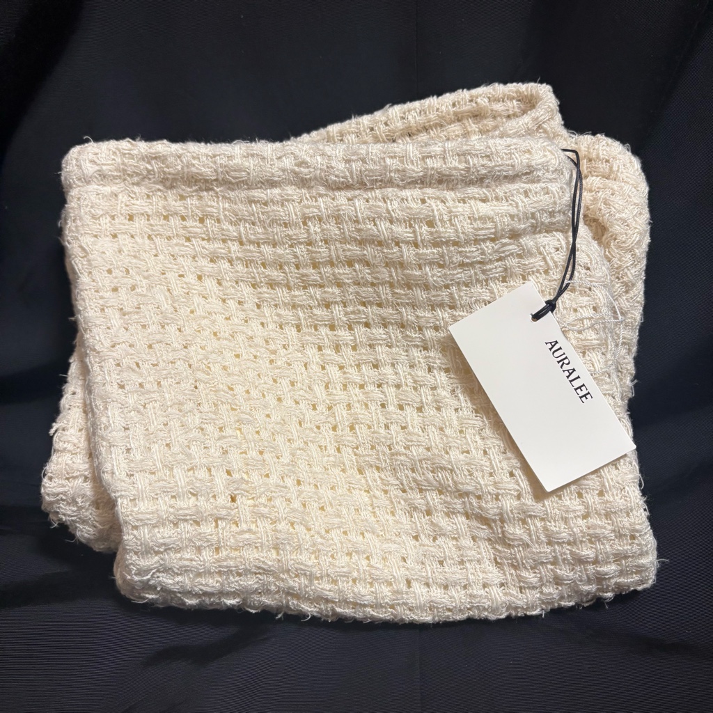 AURALEE】2024ss HOMESPUN SUMMER TWEED MESH SHORTS OFF-WHITE  