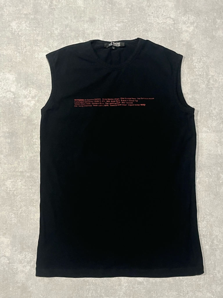 raf simons archive 05ss タンクトッププリント　黒　赤 raf simons archive 05ss タンクトップ プリント 黒 赤 【公式通販】