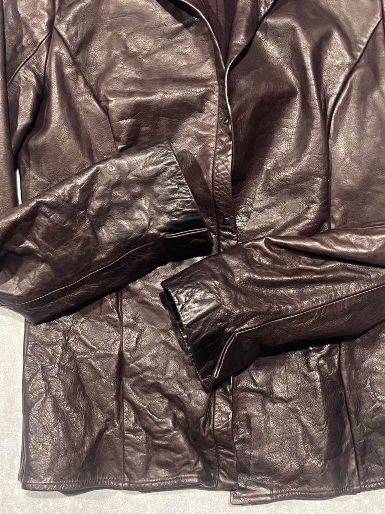 CARPE DIEM 2000アイテム名作 ウォッシャブルレザーシャツ Lサイズ