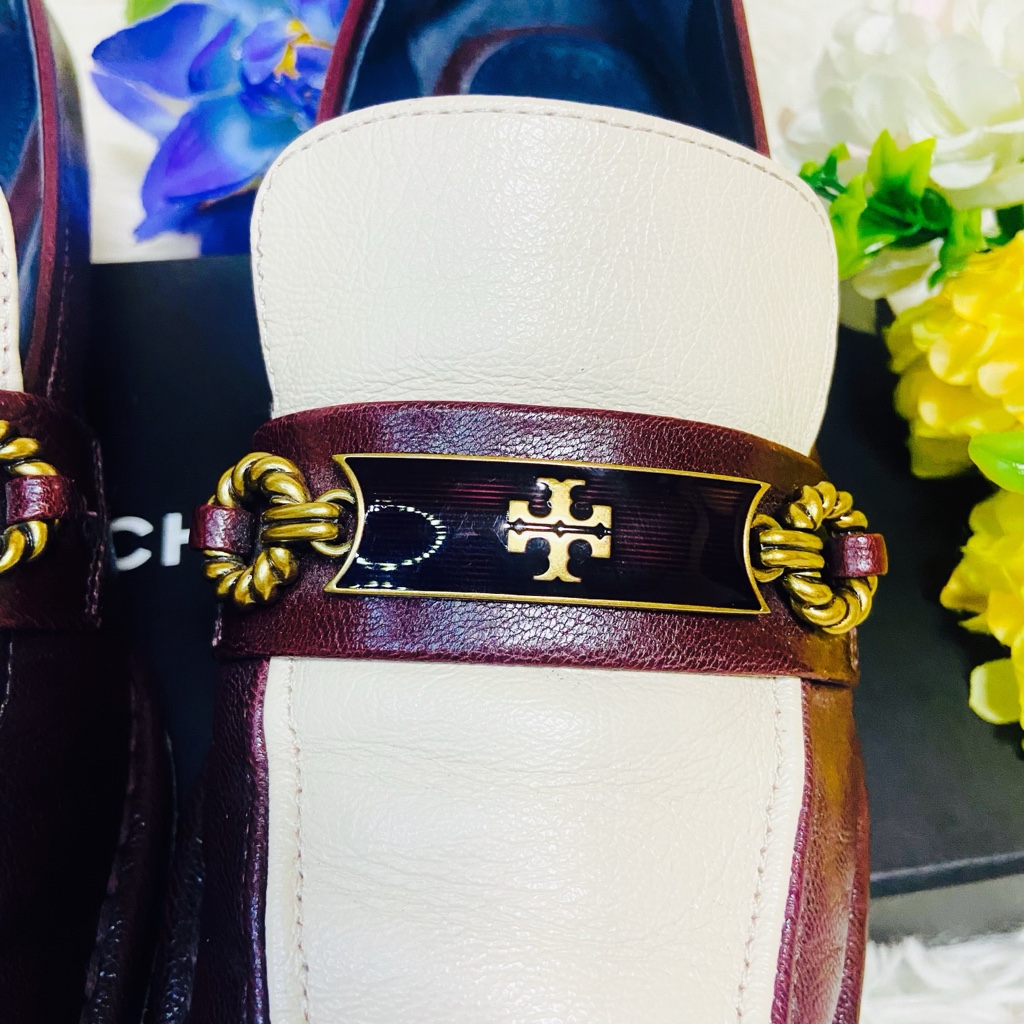 入荷now 安全 24cm✨本革✨TORY BURCH✨トリーバーチ✨インベリシドレザー 靴