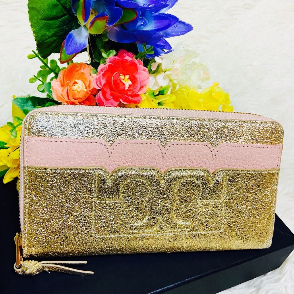 本革✨TORY BURCH✨トリーバーチ✨財布✨メタリック✨ラメ