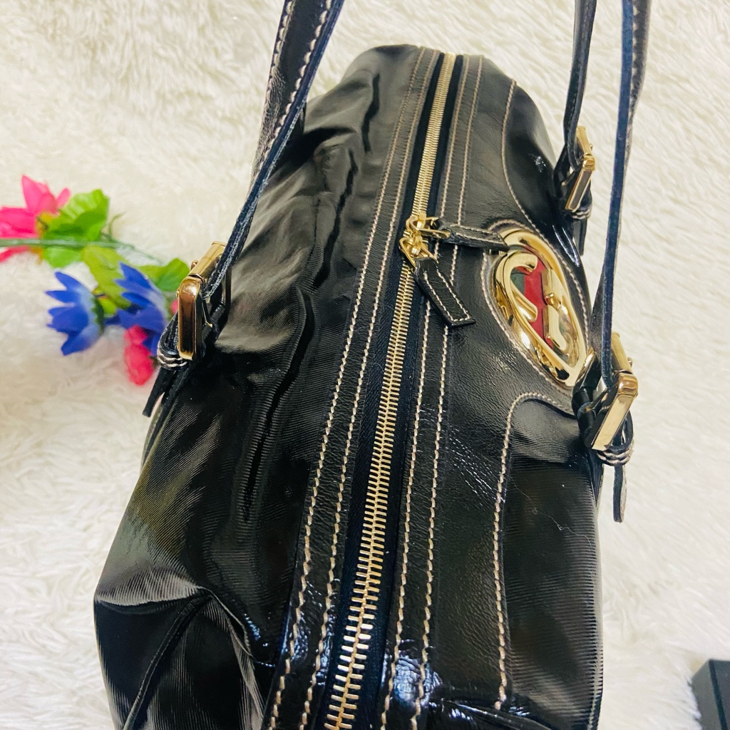 【美品✨】グッチ ボストンバッグ インターロッキング 肩掛け可 シェリーライン ほぼ未使用○GUCCI○グッチ○ショルダーバッグ○インター