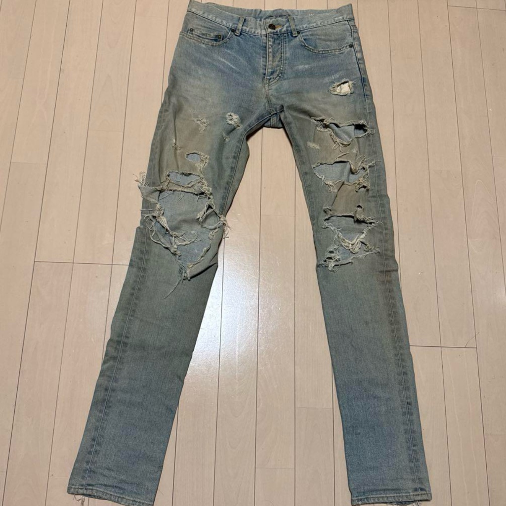 傑作　SAINTLAURENT 14AWデストロイデニム　エディ期archive SAINTLAURENT 14AW デストロイデニム エディ期 - ARCHIVESTOCK