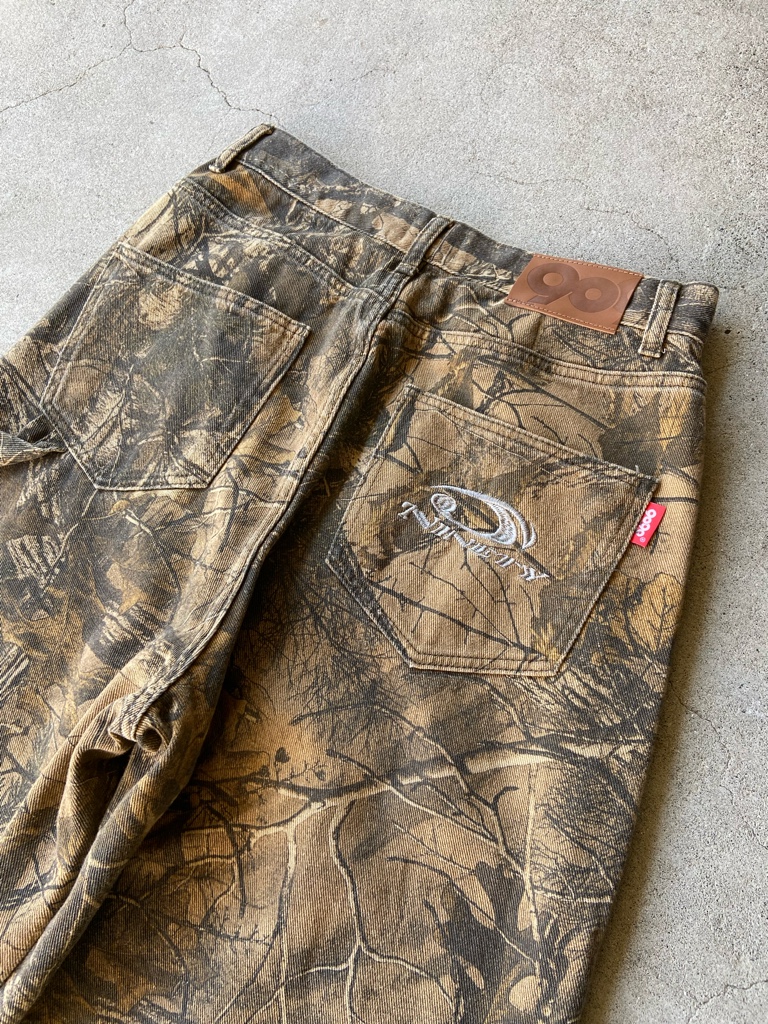 9090 Double Knee Damage Buggy Pants デニム