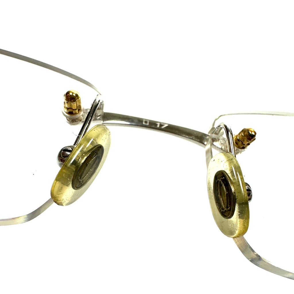 希少◇Cartier カルティエ リムレス シングルポイント メガネ