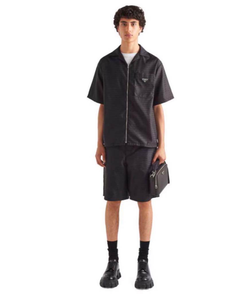 PRADA ジップ　半袖シャツ　RE NYLON PRADA ジップ 半袖シャツ RE NYLON - ARCHIVESTOCK