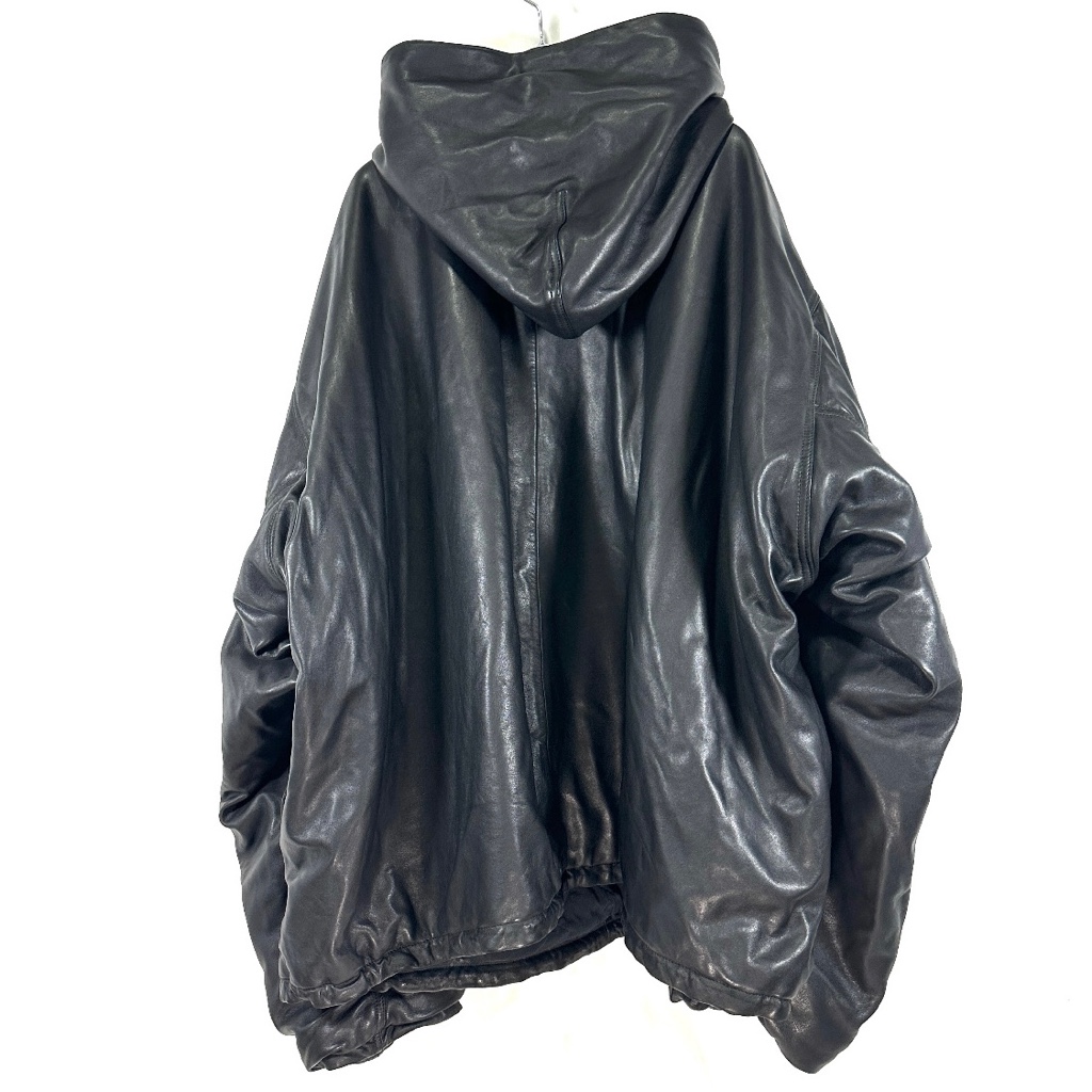 超希少◇BALENCIAGA バレンシアガ オーバーサイズ レザー パーカー
