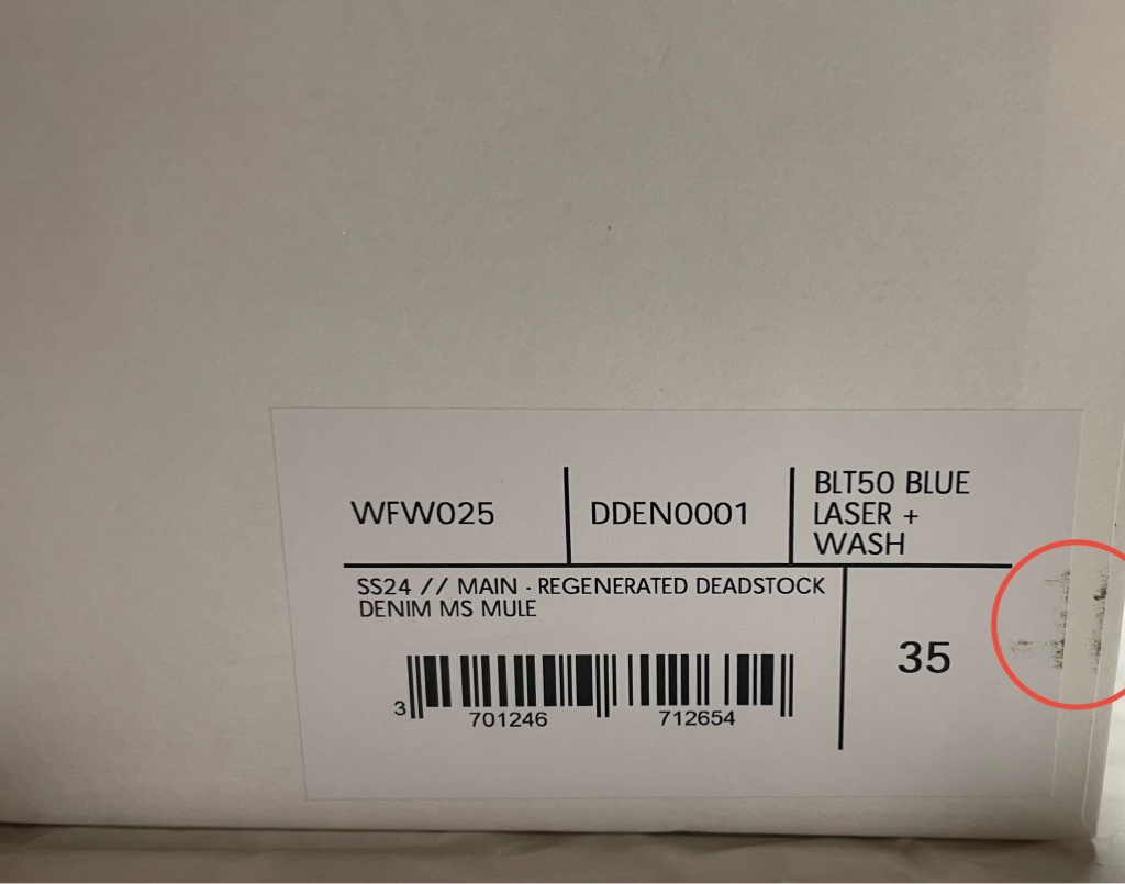 未使用】MARINE SERRE size35 BLUE デニムミュール - ARCHIVESTOCK