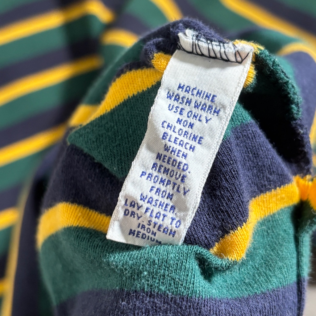 90s POLO BY RALPH LAUREN border polo shirt Made in USA
