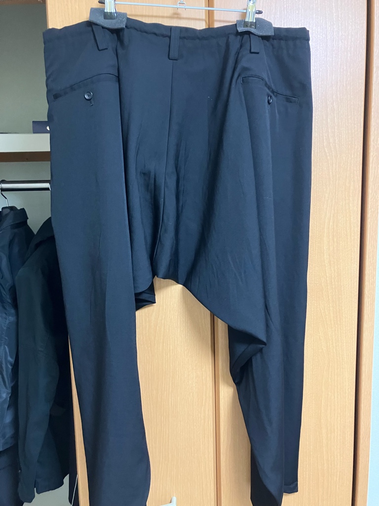 yohji yamamoto pour homme ウール 内股 ドレープパンツ Yohji