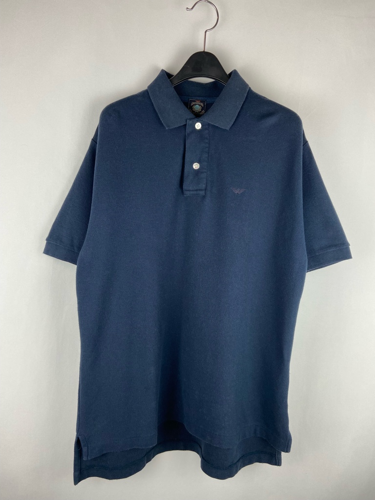 90's EMPORIO ARMANI ARCHIVE OVERSIZED POLO SHIRT - ARCHIVESTOCK