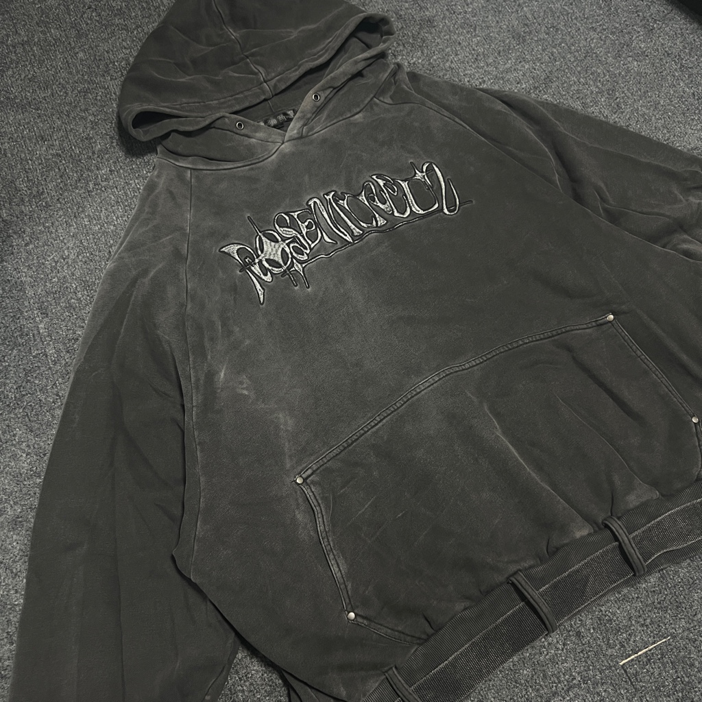 【Rosen Kreuz】oversized belt hoodie black Rosen Kreuz】oversized belt hoodie (2color) | OUR BRAND