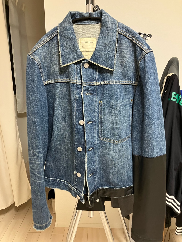 Helmut lang 2003SS Leather sleeve jacket - ARCHIVESTOCK