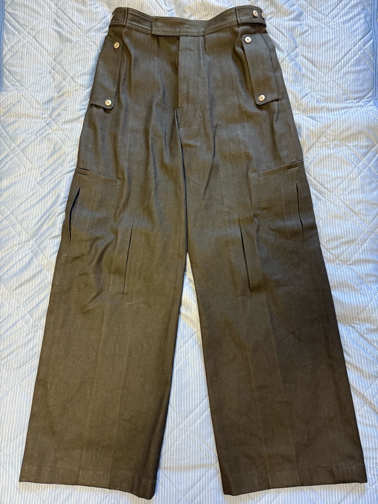 Omar afridi ブラック Carol コーティングデニム カーゴパンツ