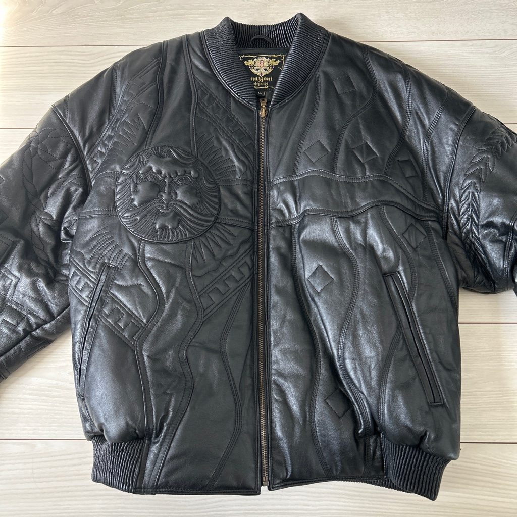 maggoni elegance 羊革 オールレザー ボンバージャケット - ARCHIVESTOCK