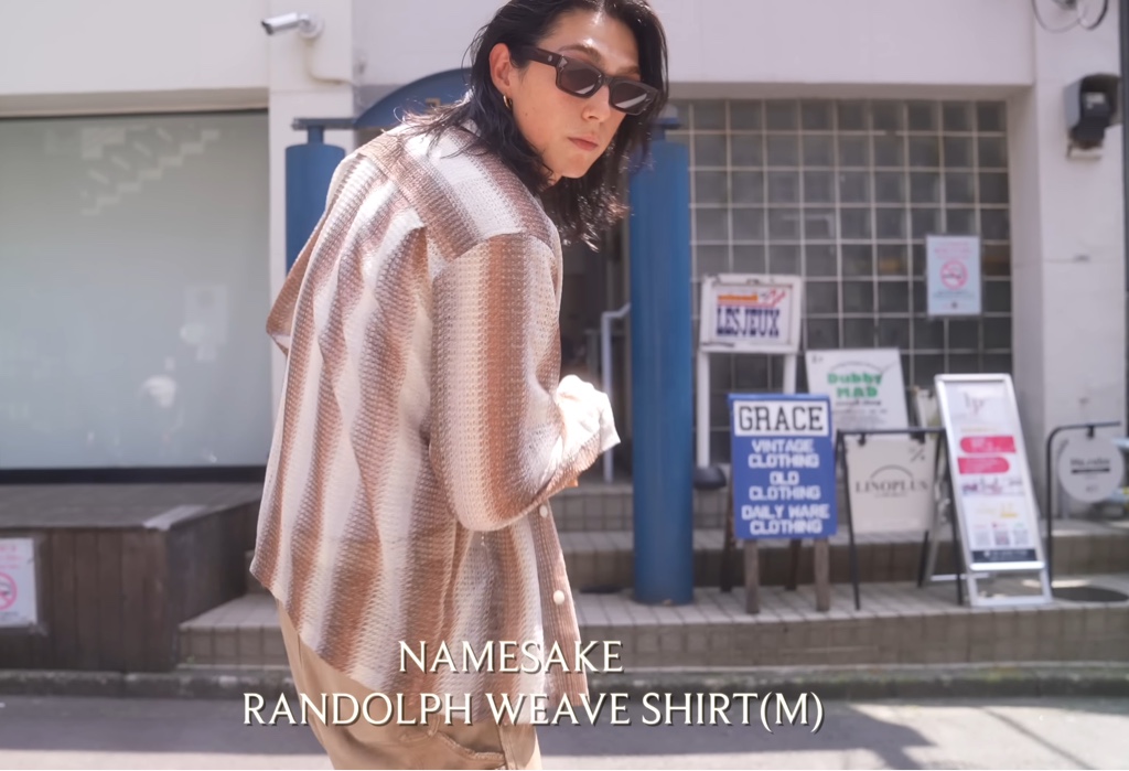 NAMESAKE 25ss RANDOLPH WEAVE SHIRT Sサイズ - ARCHIVESTOCK