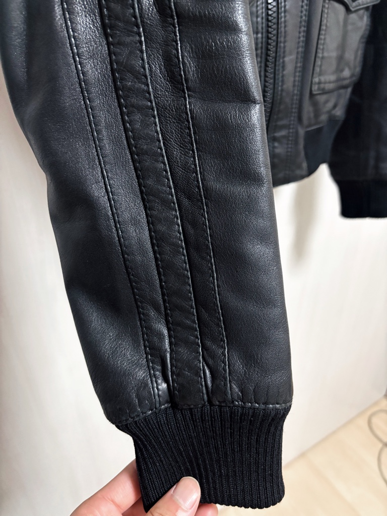 Dior HOMME エディ 05AW GLAM期 襟ボア ブルゾン ジャケット GLAM期】 Dior HOMME 【05AW 襟ボア ジップジャケット）