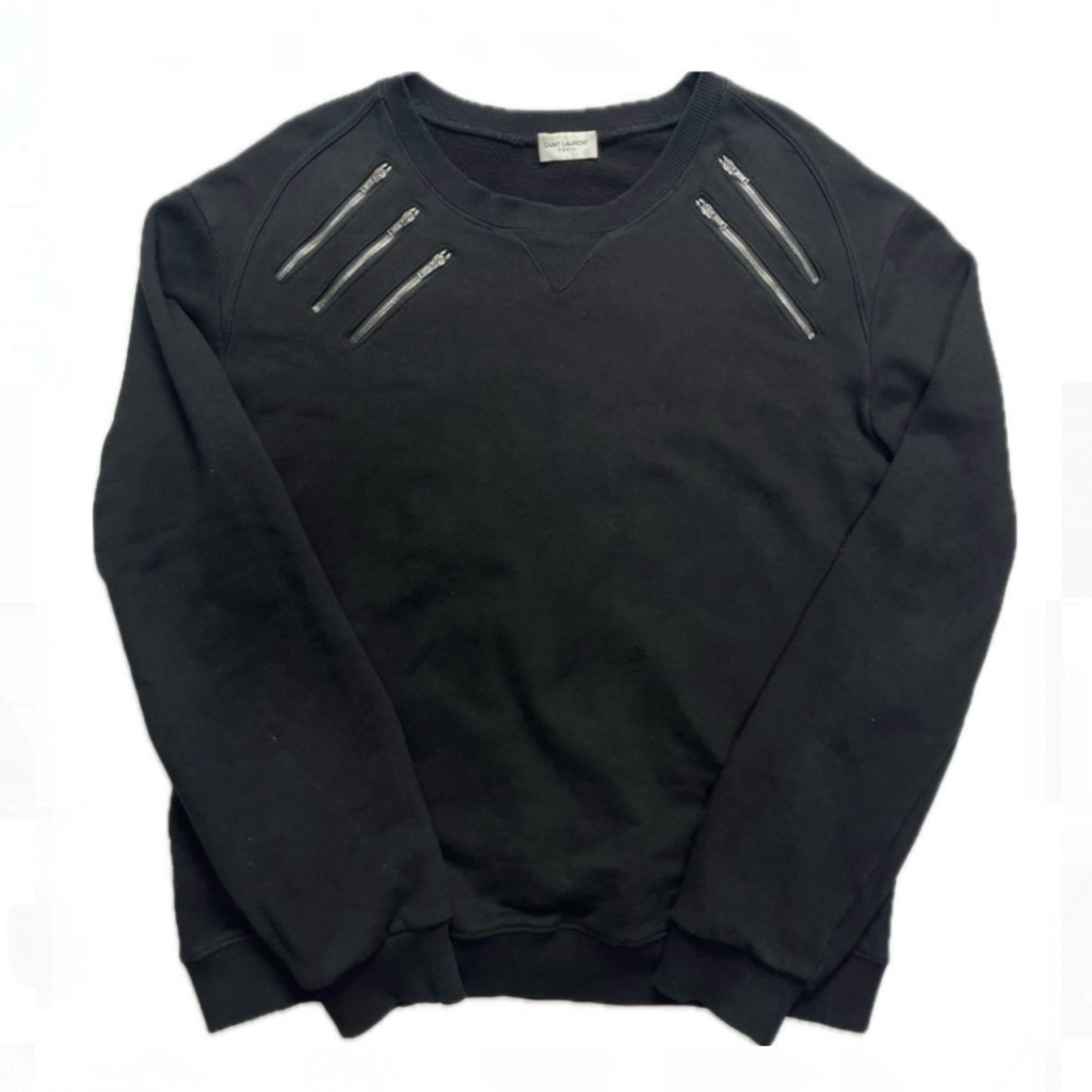 saint laurent paris ジップクルーネックスウェット saint laurent paris ジップクルーネックスウェット