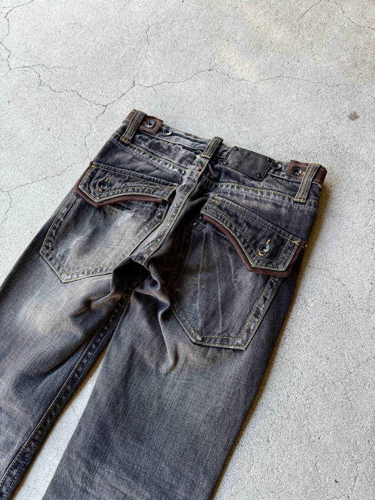パンツ Japanese Label semanticdesign flarepants semanticdesign NOS🔥 Sick Japan Punk Flare Pants Size L