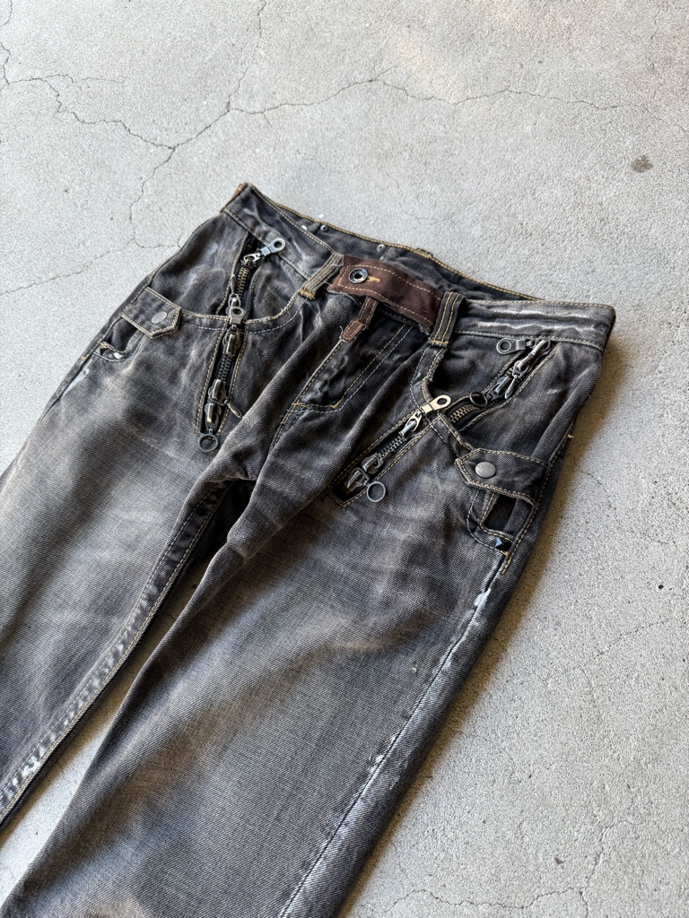 パンツ Japanese Label semanticdesign flarepants semanticdesign NOS🔥 Sick Japan Punk Flare Pants Size L