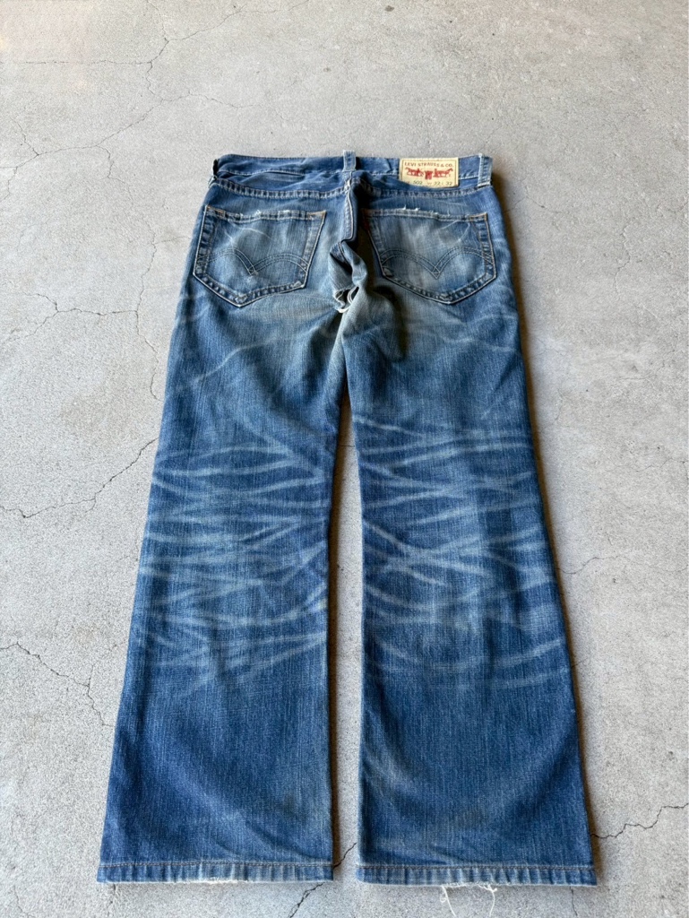 Levi's 502 Vintage Grunge Damage Straight Jeans - ARCHIVESTOCK