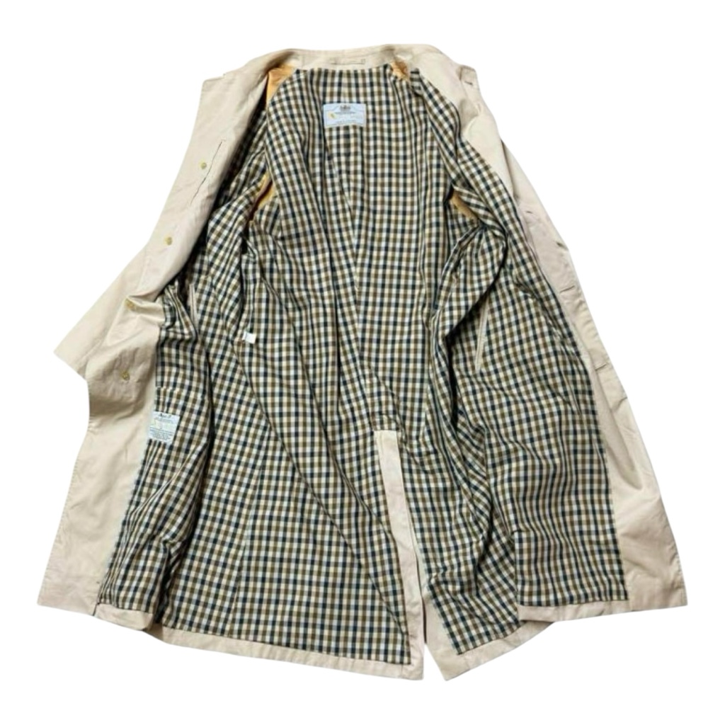 ブタロース 英国製 Aquascutum 英国製 Aquascutum アクアスキュータム ステンカラーコート