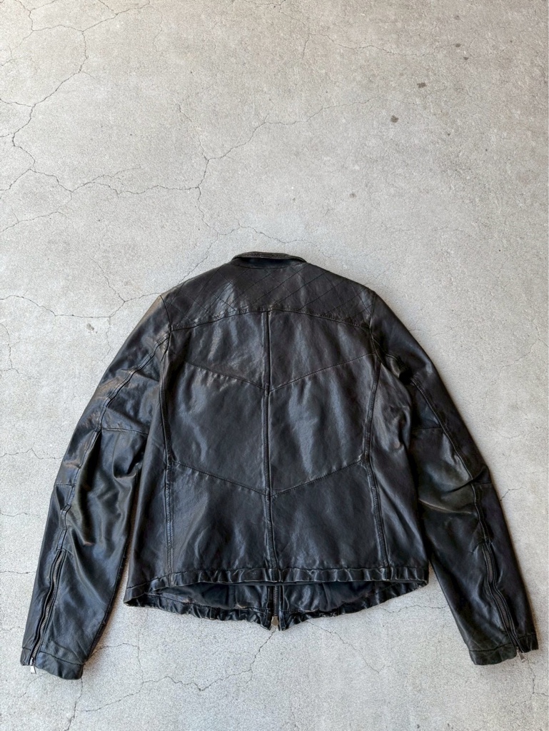 GIORGIO BRATO ARCHIVE BLACK LAMB LEATHER JACKET - ARCHIVESTOCK