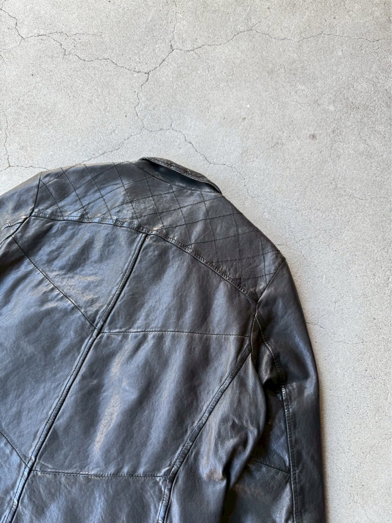 GIORGIO BRATO ARCHIVE BLACK LAMB LEATHER JACKET - ARCHIVESTOCK