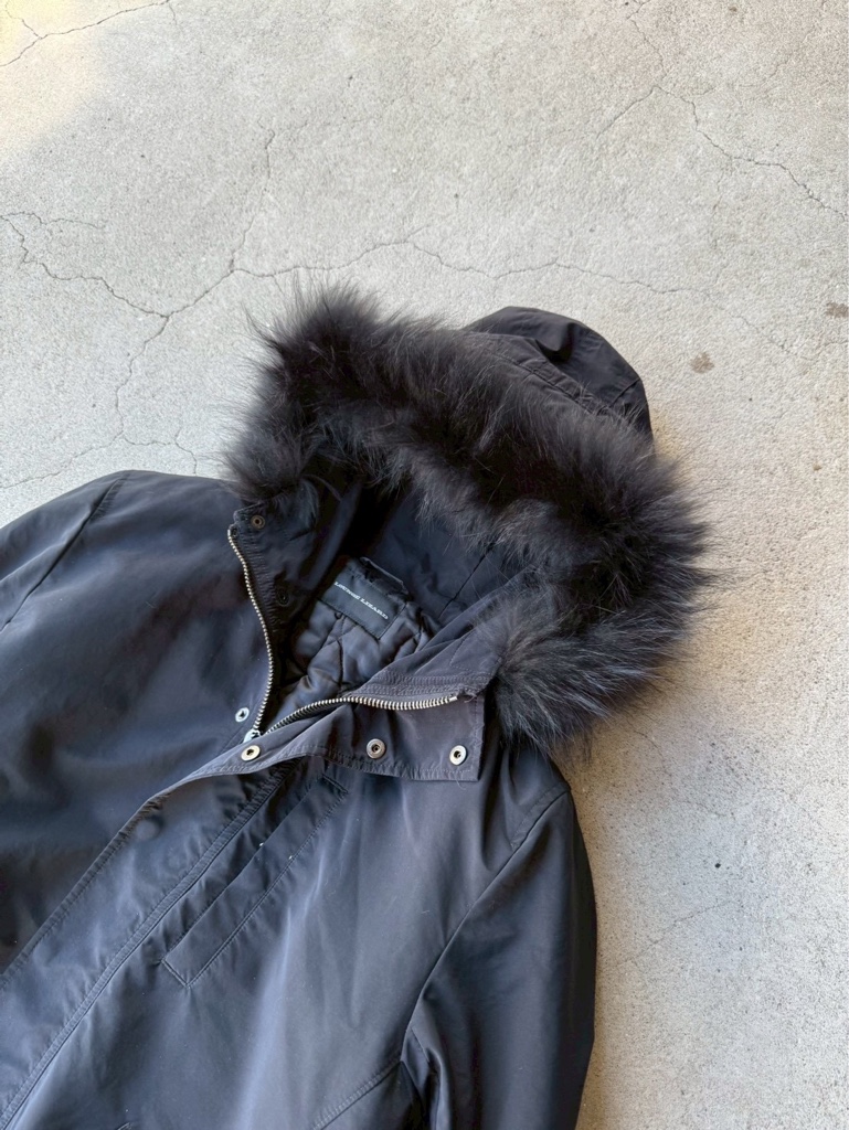 激レア Japanese label Y2K archive fur cargo Rare Japanese Label Y2K LOUNGE LIZARD Archive Black Fur Down
