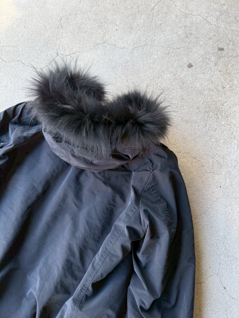 Rare Japanese Label Y2K LOUNGE LIZARD Archive Black Fur Down